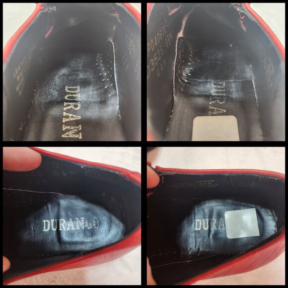 Vintage Victorian Gothic Blood Red Pointed Toe Ankle Boots 6.5 Western Romantic - Picture 10 of 11